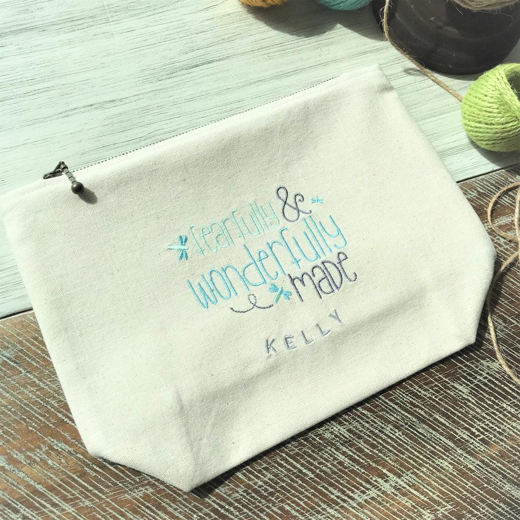 Fearfully and Wonderfully Made Zipper Pouch for Sale by DownThePath